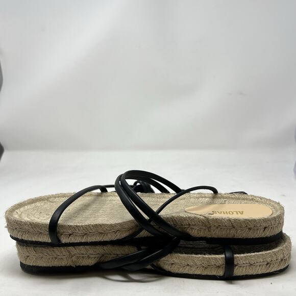 NWOT Alohas Rayna Leather Sandal Women's 40 US 9.5 Espadrille Lace Up Sandals - Picture 10 of 10